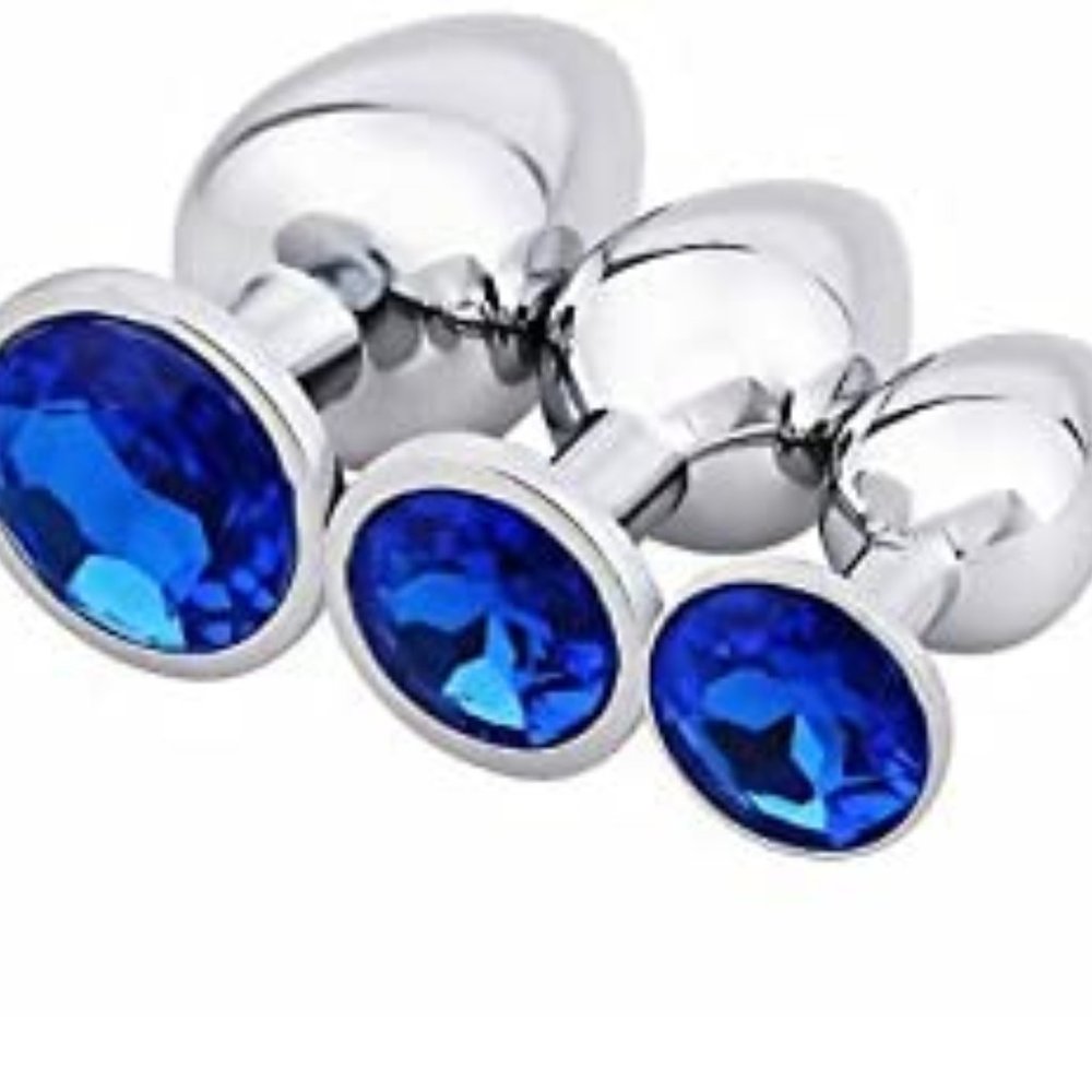 3pc Blue Anal/Butt Plugs